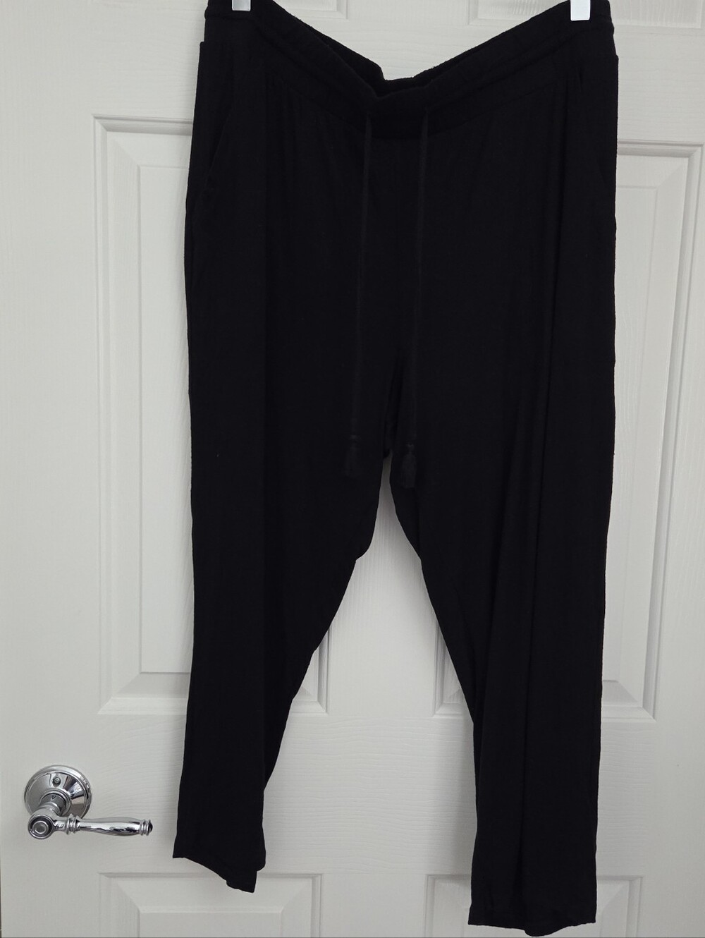 Stars Above Black Cropped Pajama Lounge Pants - Women's Size XL